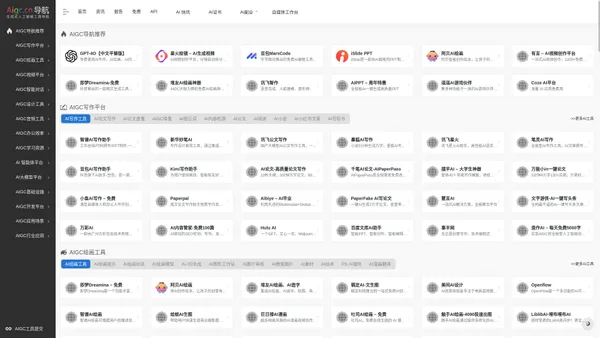 AIGC工具导航 | 生成式人工智能工具导航平台官网