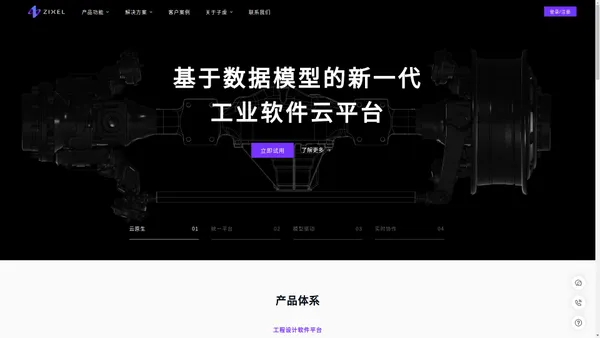 首页|基于数据模型的新一代工业软件云平台|子虔科技ZIXEL
