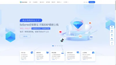 Sellerwell官网-TikTok陪跑_TK ERP软件_Coupang选品_贺佰狮ERP