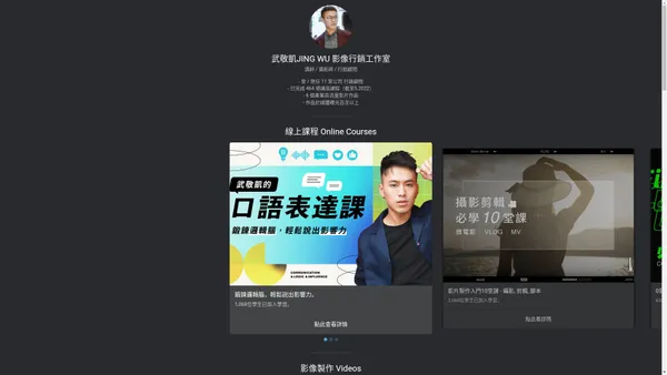 武敬凱Jing Wu｜行銷顧問, 影像製作, 攝影師