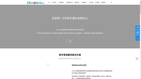 上海网站SEO优化_微信公众号开发_微信小程序制作_短视频制作_外贸seo优化_ 网络营销顾问-Infocode蓝畅营销