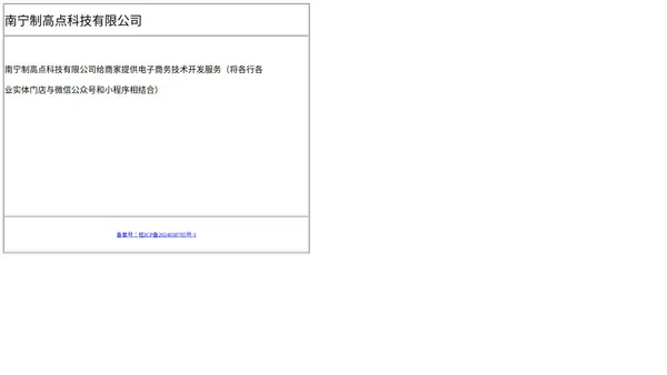 南宁制高点科技有限公司