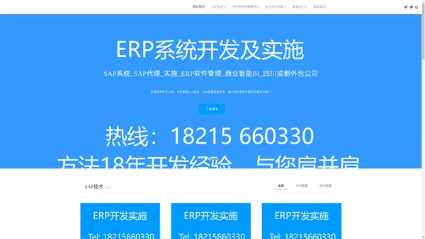 SAP系统_SAP代理_实施_ERP软件管理_商业智能BI_四川成都外包公司