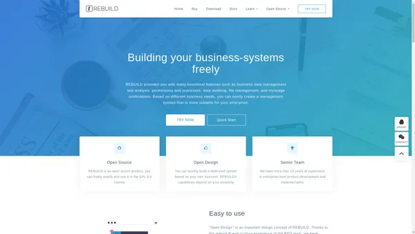 Building your business-systems freely - REBUILD - 锐昉科技