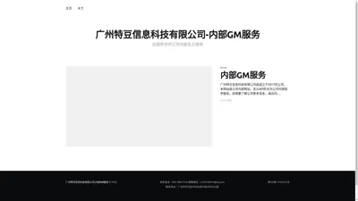 广州特豆信息科技有限公司-内部GM服务