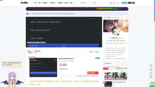 网页版在线解析密码购买-大白创意网络