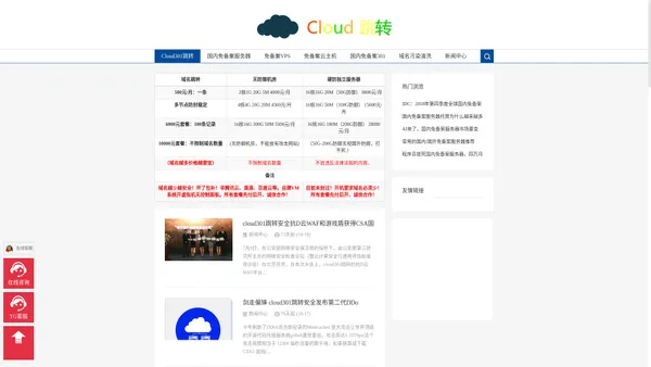 cloud301跳转-全网最稳定的国内免备案空间服务器和云主机！