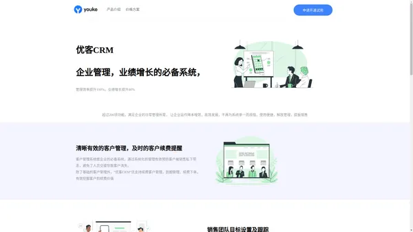 企业管理，业绩增长的必备系统，CRM客户关系管理系统 - 优客CRM