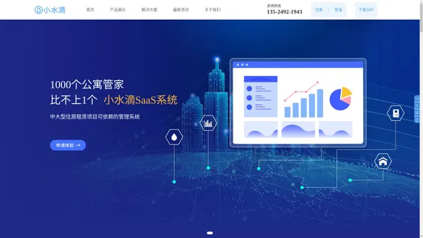 公寓管理系统,租赁住房管理系统,租赁管理软件【小水滴】