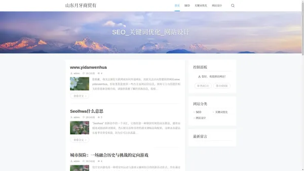 SEO_关键词优化_网站设计 -山东月牙商贸有限公司