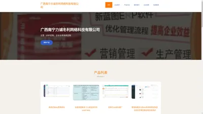 ERP定制、企业业务系统定制、广西南宁力诚冬利网络科技有限公司