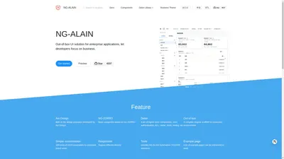 一个基于 Antd 中后台前端解决方案 - NG-ALAIN