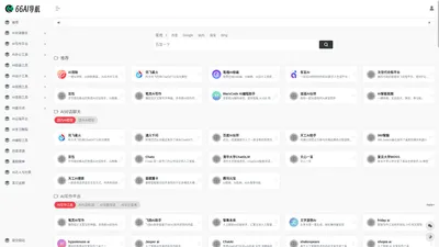 AI导航 - 66AI工具导航，精选热门好用的智能AI工具集网站 |
