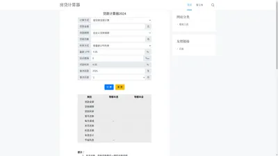 房贷计算器，2024贷款计算器，日期利率计算器在线