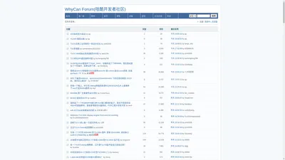 Index(主页) / WhyCan Forum(哇酷开发者社区)