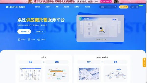 指纹科技HICUSTOM-柔性供应链托管服务平台｜指纹定制