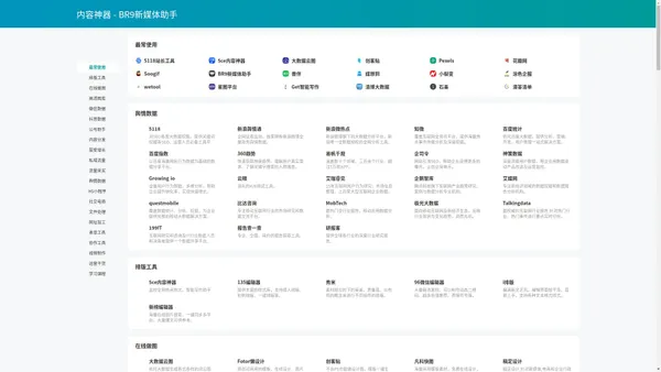 内容神器 - BR9新媒体导航——新媒体人的专属门户网站