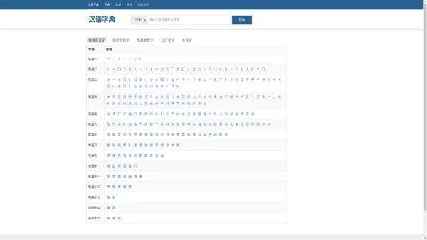 在线汉语字典||按部首查字|偏旁部首