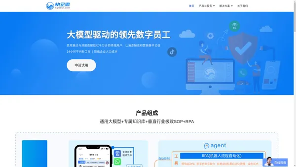 快企微SCRM_数字员工_AI模型_人工智能_大模型_企业知识库_AI聊天_批量加好友_自动回复_SOP触达_私域运营