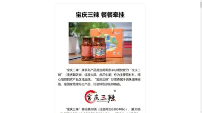 邵阳辣椒酱_宝庆三辣辣椒酱_宝庆三辣官网