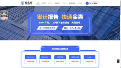 公司财务审计报告收费标准_特企财-出具年度审计报告多少钱一份