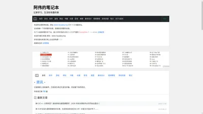 阿伟的笔记本-记录学习、生活和有趣的事