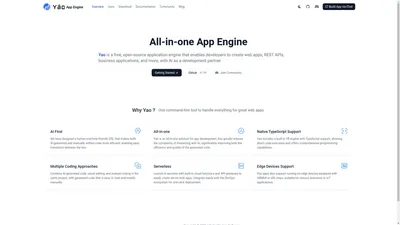 Yao - An opensource app engine to create web services and applications in minutes.