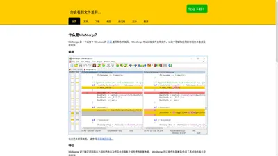 WinMerge-免费好用的文件对比分析工具