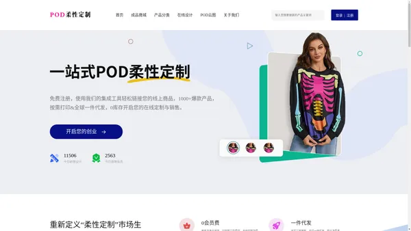 柔性定制平台_柔性供应链平台_跨境电商POD柔性定制工厂