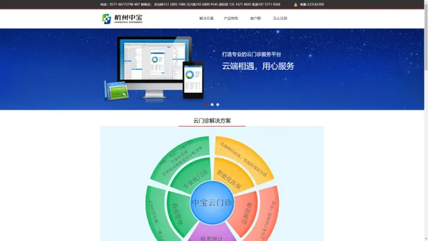 中宝云-专业的门诊经营信息管理平台 中宝科技旗下网站