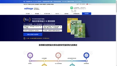 專業學術英文編修、中翻英、論文編修、論文投稿協助丨Editage 意得輯