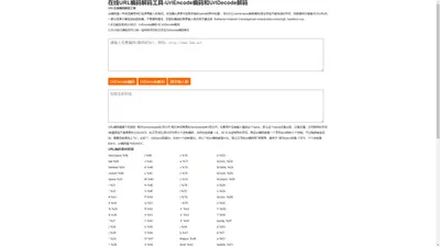 UrlEncode编码和UrlDecode解码-在线URL编码解码工具