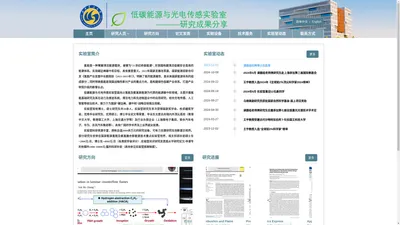 低碳能源与光电传感实验室研究成果分享