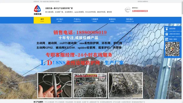 四川被动网、主动网厂家、主动网单价、spider绞索网、RXI100环形网、被动防护网价格、被动网厂家，雅安主动网，GPS2主动网安装，昌都主动网，四川龙盾交通工程有限公司