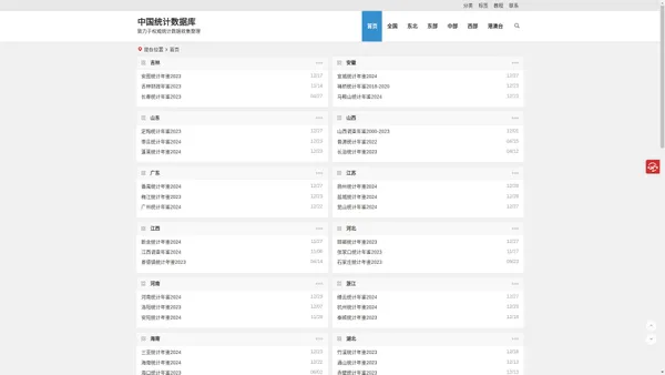 中国统计数据库 | 中国统计年鉴数据库