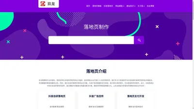 玖龙落地页制作/设计 - 落地页表单支付_抖音自研落地页回传