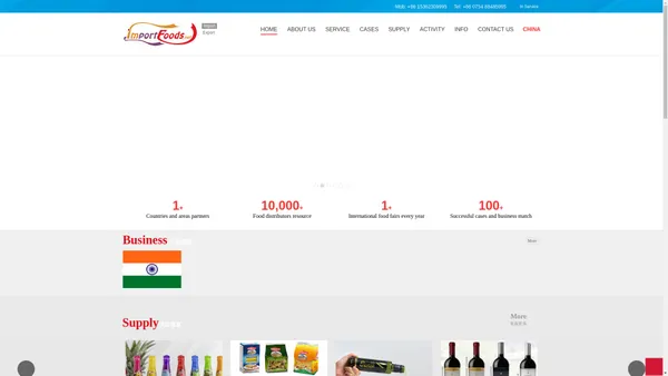 importfoods.net[food,import,export,wine,edible oil,seafood,dairy,meat]