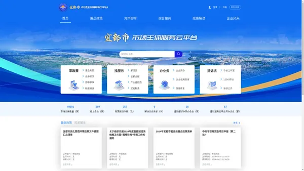 宜都市市场主体服务云平台–宜都市市场主体服务云平台
