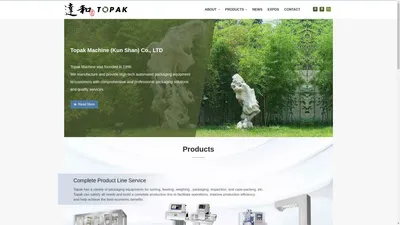 Topak Machine (Kun Shan) Co., Ltd. – 達和機械(昆山)有限公司於1996年成立,以研發、製造、行銷高科技自動化包裝設備,為客戶提供更全面、更專業的包裝解決方案與優質服務;