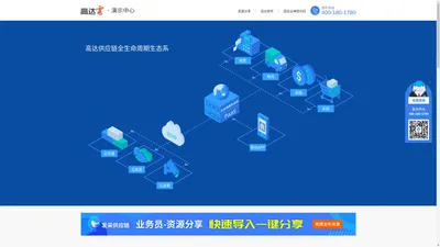 高达软件演示中心-为您提供一站式的全面的互联网+技术集成方案