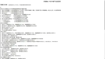 非接触IC卡读卡器选型表---FM1208 CPU卡、M1卡、EMID卡读卡硬件设备