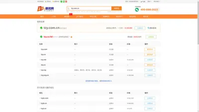 【tzy.com.cn搜索结果】_域名竞拍交易平台_爱名网22.CN