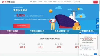 优易化谷歌seo公司-SEO服务商｜SEO服务项目:谷歌推广、海外营销、外贸建站、广告投放...-