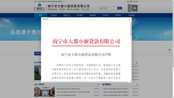 
	南宁市大都小额贷款有限公司
