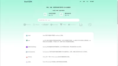 BootCDN - Bootstrap 中文网开源项目免费 CDN 加速服务 铂特优选