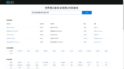 世界港口查询_全球港口代码查询