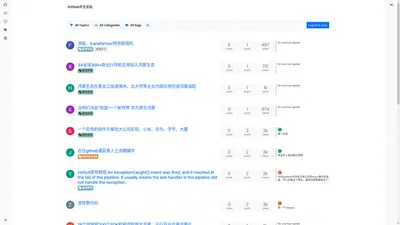 主页 - 论坛 - GitHub中文社区