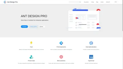  
      Out-of-box UI solution for enterprise applications - Ant Design Pro
    