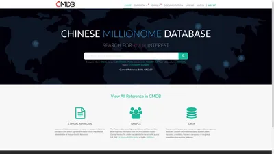 CMDB | Chinese Millionome Database | 炎黄中国人基因频率数据库