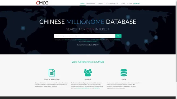 CMDB | Chinese Millionome Database | 炎黄中国人基因频率数据库